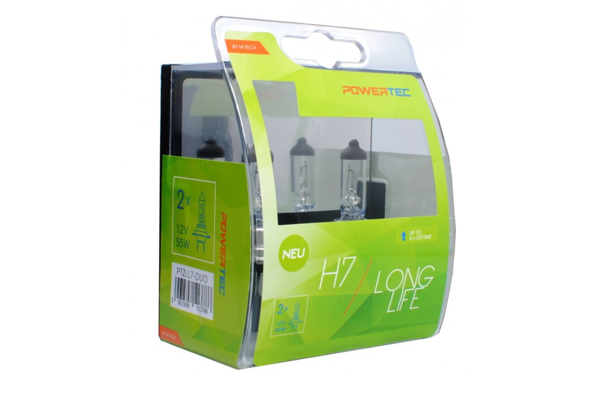 H7 12V 55W PX26d POWERTEC LONG LIFE ΑΛΟΓΟΝΟΥ 2ΤΕΜ. - Image 1
