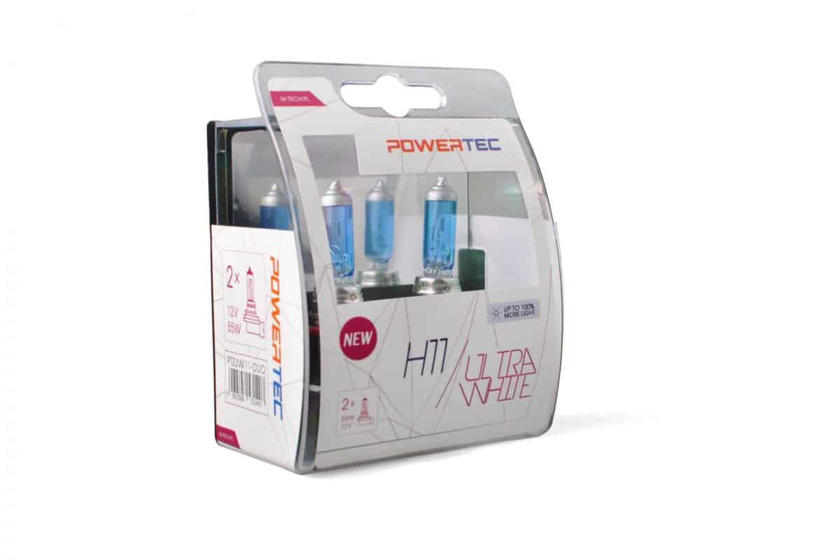 H11 12V 55W PGJ19-2 POWERTEC ULTRA WHITE 2ΤΕΜ. M-TECH - Image 1