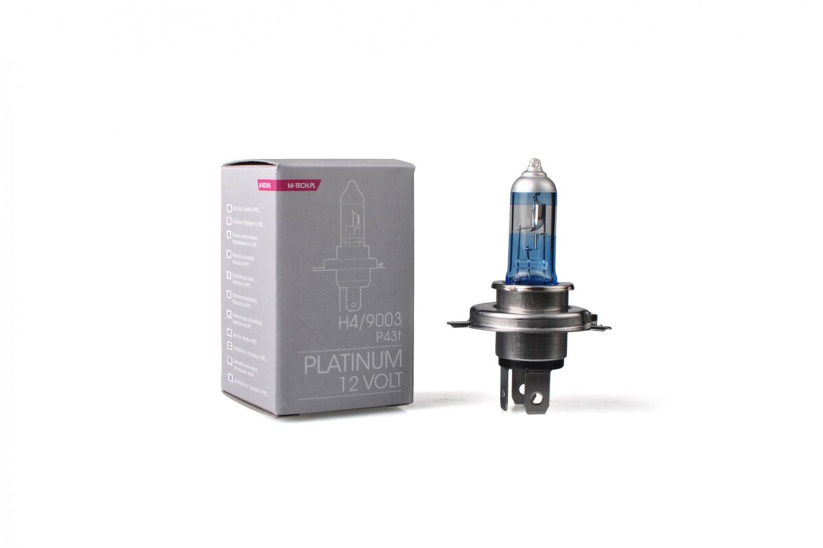 H4 12V 60/55W P43t-38 COLOR PLATINUM 1ΤΕΜ. M-TECH - Image 1
