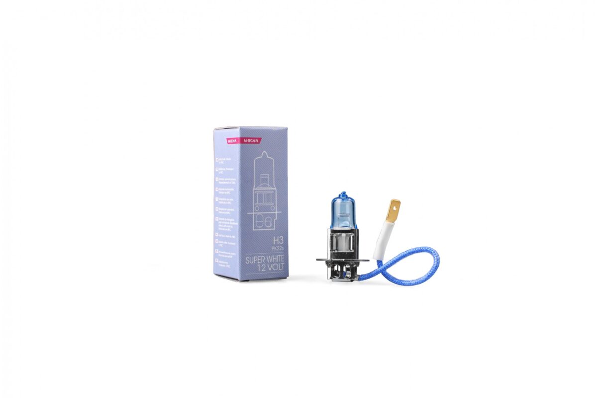 H3 12V 55W PK22s COLOR SUPERWHITE 1ΤΕΜ. M-TECH - Image 1