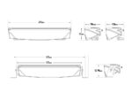 Μπάρα Led AIR-90 Με Φώτα Θέσης και Φάρο 9160 Lumens 411mm Lazerlamps - Image 8