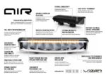 Μπάρα Led AIR-90 Με Φώτα Θέσης και Φάρο 9160 Lumens 411mm Lazerlamps - Image 7