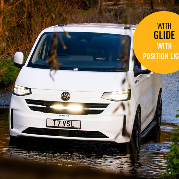 Σετ γρίλιας για VW T7 Transporter (2025+) με Glide με φώτα θέσης 11500 Lumens Lazerlamps