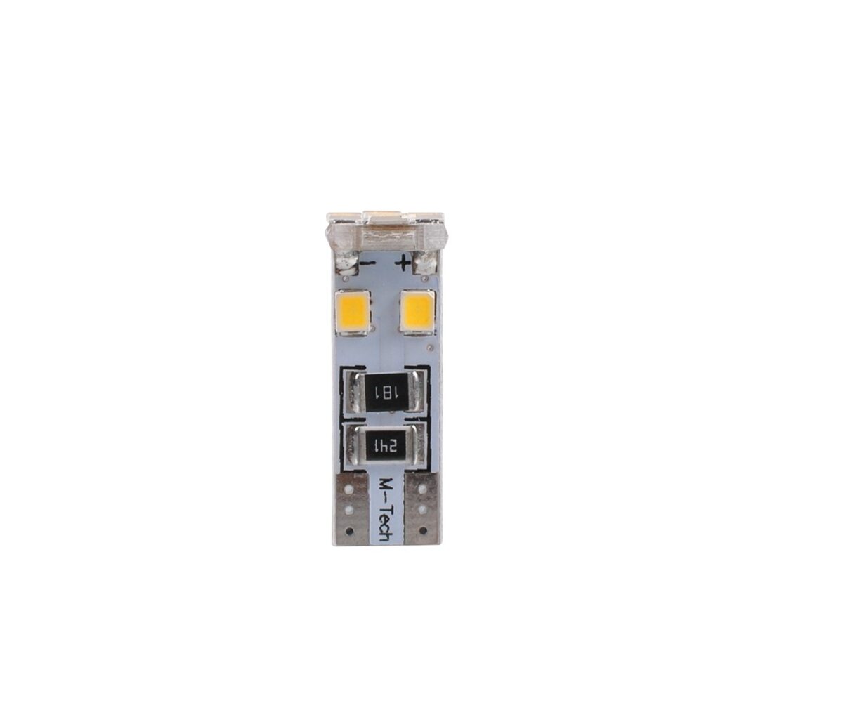 T10 W5W 12V W2,1x9,5d LED 8xSMD3528 ΛΕΥΚΟ (ΚΑΡΦΩΤΟ CAN-BUS) BLISTER 2ΤΕΜ. M-TECH - Image 1