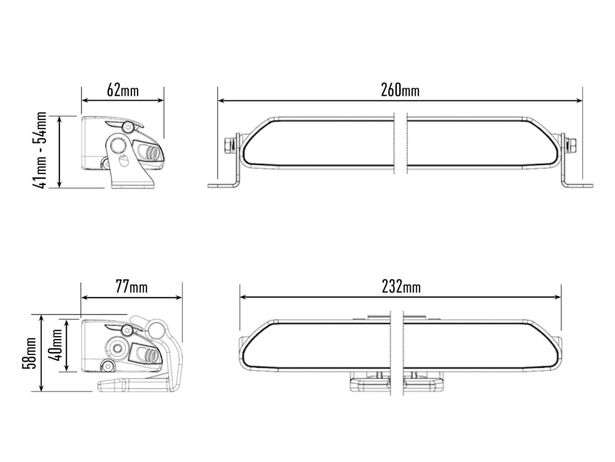 Μπάρα Led Linear-6 Elite+ 9,1″ (232mm) Λευκό ή κίτρινο φως 7100 Lumens Combo Lazerlamps - Image 4