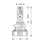 H10/HB3 9005 9-32V 6.500K 6.000lm 72W P20d HALO LED SERIE 7 COMPACT 6LED CREE 2ΤΕΜ. LED KIT - Image 2