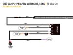 Καλωδίωση ενός λαμπτήρα 2Pin, Aptiv, 12V 40Amp 3.2m - Lazerlamps - Image 3