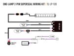 Καλωδίωση ενός προβολέα (χαμηλή ισχύς 1.2m, 2 Pin Superseal, 12V) - Lazerlamps - Image 3