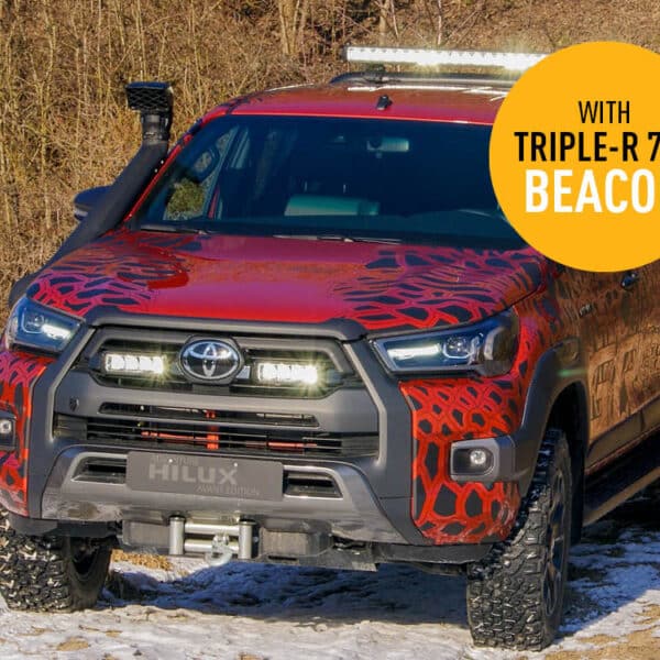 Σετ τοποθέτησης γρίλιας για Toyota Hilux Invincible X (2021+) με Triple-R 750 (Με Φώτα θέσης και Φάρο) 10800 Lumens - Lazerlamps