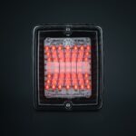 IZE LED φως ομίχλης πίσω τετράγωνο με διάφανο φακό