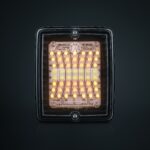Πίσω φώς Φλας IZE LED τετράγωνο με διάφανο φακό