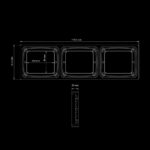 Πλαίσιο IZE LED για 3 τετράγωνα φώτα - Image 4