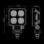 Φώς εργασίας Led Dark Knight Hardcore Mini 21w 2222 Lumen - Image 5