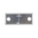 Ανακλαστικό Λευκό Ορθογώνιο 96x42mm με τρύπες