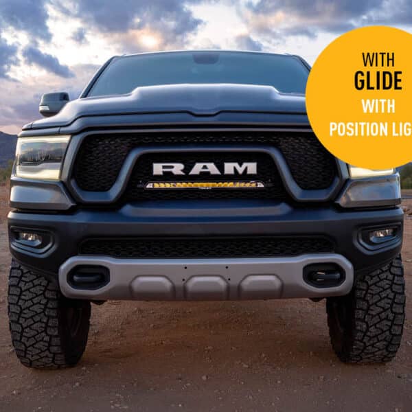 Σετ γρίλιας για RAM Rebel (2019-2024) με Glide με φώτα θέσης 11500 Lumens - Lazerlamps