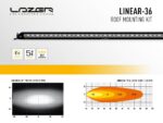 Σέτ οροφής για Nissan Navara (2014-2019 με ράγες οροφής) με Linear 36 13500 Lumens - Lazerlamps - Image 10
