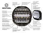Sentinel 7" με Φώτα θέσης και αντεστραμμένο φακό 12248 Lumens - Lazerlamps - Image 3