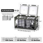 Ψυγείο Κομπρέσορα Διπλής Ζώνης VL75PROD Olive ICECO - Image 9